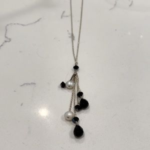 Alessi sterling pearl jade necklace